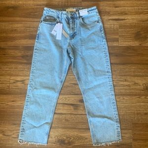 Topshop High waisted Straight leg jeans Size 28/L28 petite NWT
